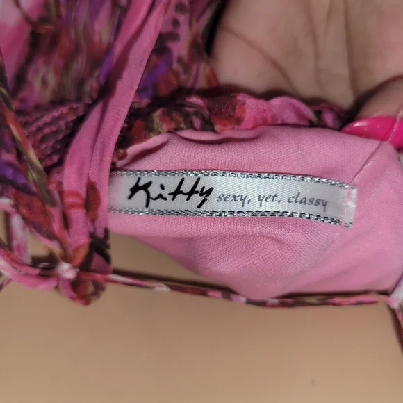 Elegant Pink Floral Maxi Dress Size # S - Picture 7 of 14